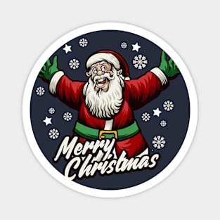 Retro Santa Claus Illustration Magnet